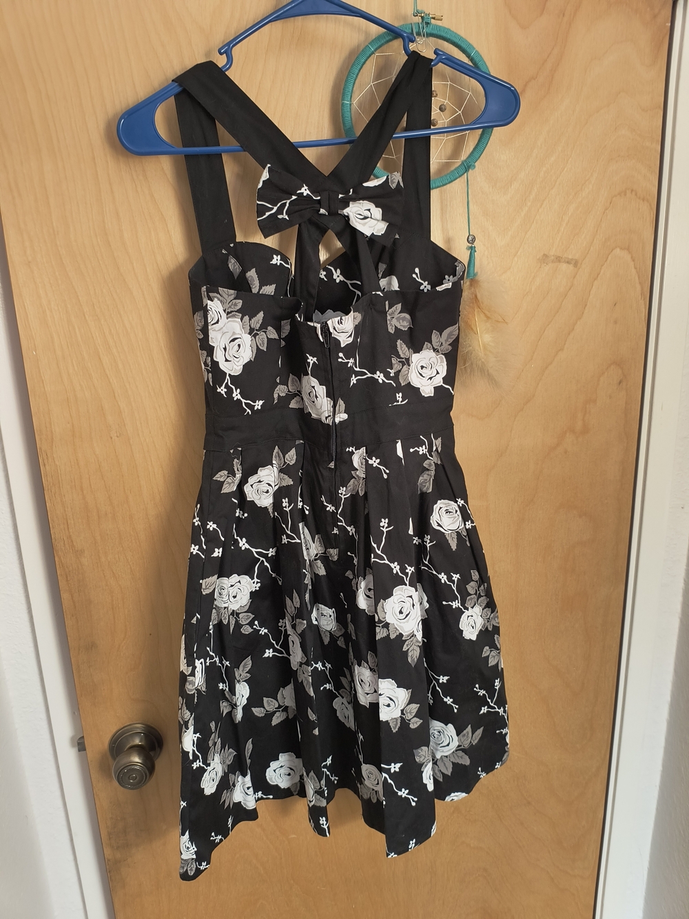 Hell Bunny Black and White Floral Mini Dress - Picture 2 of 5